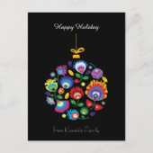 🎄クリスマスツリーのボーブル – 民俗学[黒]休日 シーズンポストカード (正面)