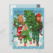 クリスマスツリーのポストカードを取得する シーズンポストカード (正面/裏面)