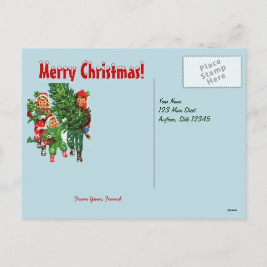 クリスマスツリーのポストカードを取得する シーズンポストカード (裏面)