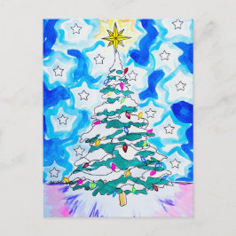 クリスマスツリーのポストカード ポストカード