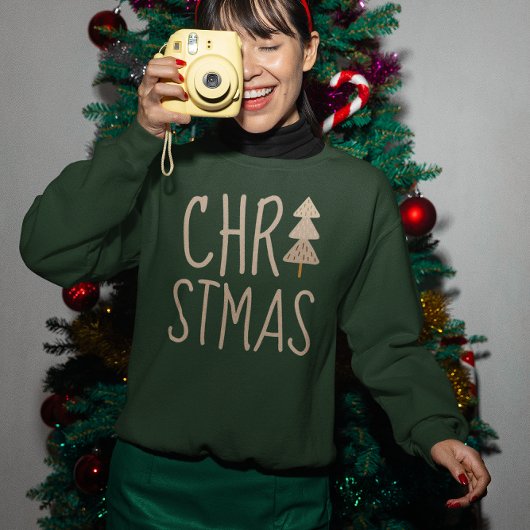 クリスマスツリーのミニマルなスカンジナビア スウェットシャツ