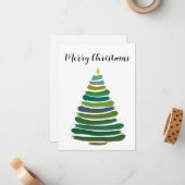 クリスマスツリーのメモカード ノートカード (正面/裏面インサイチュ)