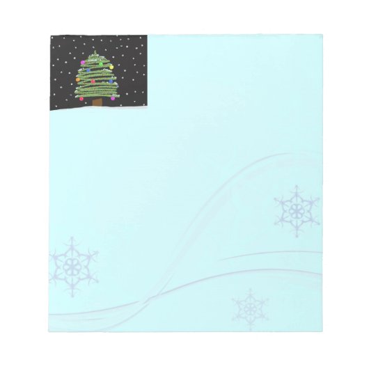 クリスマスツリーのメモパッド ノートパッド (正面)