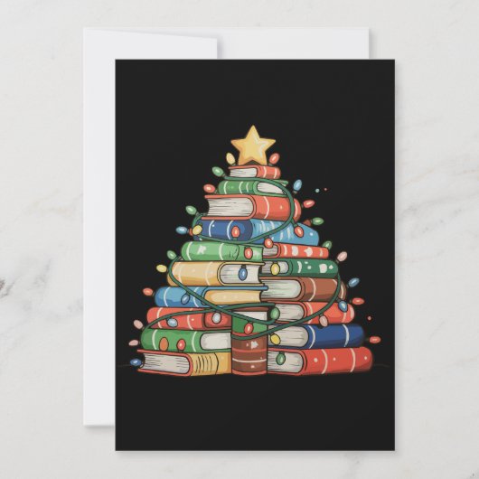 クリスマスツリーのライトの本 教師 司書 読書 シーズンカード (正面)