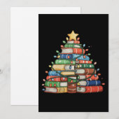 クリスマスツリーのライトの本 教師 司書 読書 シーズンカード (正面/裏面)