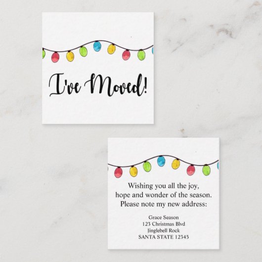 クリスマスツリーのライトを移動 エンクロージャーカード (正面/裏面)