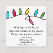 クリスマスツリーのライトを移動 エンクロージャーカード (裏面)