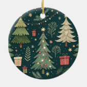 クリスマスツリーのライト | ホリデー装飾 セラミックオーナメント (裏面)