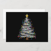 クリスマスツリーのライト ホリデー シーズンカード (正面/裏面)