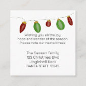 クリスマスツリーのライト　引越しのお知らせカード エンクロージャーカード (裏面)