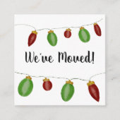 クリスマスツリーのライト　引越しのお知らせカード エンクロージャーカード (正面)