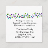 クリスマスツリーのライト　引越しのお知らせカード エンクロージャーカード (裏面)