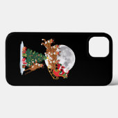 クリスマスツリーのライト 楽しいサンタのチーター乗り物 Case-Mate iPhoneケース (裏面 (横))