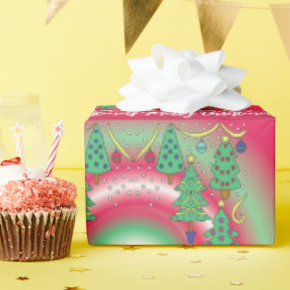 クリスマスツリーのラッピングペーパー ラッピングペーパー