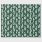 クリスマスツリーのラッピング紙 ラッピングペーパー (フラット)