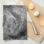 クリスマスツリーのリス キッチンタオル (四つ折り)