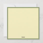 クリスマスツリーのリースと一緒に走るトナカイ シーズンカード (裏面)