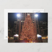 クリスマスツリーのロックフェラーの中心 シーズンポストカード (正面/裏面)