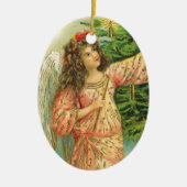 クリスマスツリーのヴィンテージの天使のオーナメント セラミックオーナメント (正面)