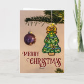 クリスマスツリーの上質なオーナメント カード (裏面)