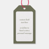 クリスマスツリーの下でヴィンテージクリスマス、かわいい子犬 ギフトタグ (裏面)