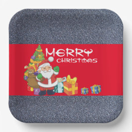 クリスマスツリーの下で ペーパープレート