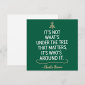 クリスマスツリーの下にあるものではないと言うクリスマスクォート シーズンカード (正面/裏面)