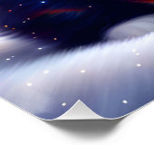 クリスマスツリーの下にかわいい子犬と猫 ポスター (コーナー)