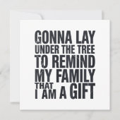 クリスマスツリーの下に寝転ぶ クリスマス家族 シーズンカード (正面)