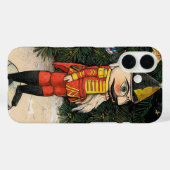 クリスマスツリーの下のビンテージのくるみ割り人形 Case-Mate iPhoneケース (裏面 (横))