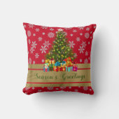クリスマスツリーの下の贈り物 クッション (正面)