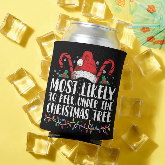 クリスマスツリーの下を覗き見る可能性が最も高いクリスマス 缶クーラー (インサイチュ 夏)