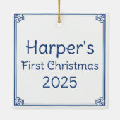 クリスマスツリーの下、クリスマスツリーオーナメント セラミックオーナメント (裏面)