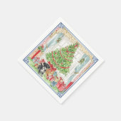 クリスマスツリーの下 スタンダードカクテルナプキン (角)