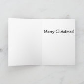 クリスマスツリーの中のアライグマを追うビーグル カード (内部)