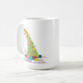 クリスマスツリーの中の猫 コーヒーマグカップ (正面左)