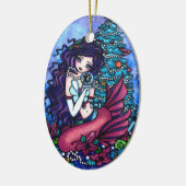 クリスマスツリーの人魚はハナリンによって芸術を示します セラミックオーナメント (左)