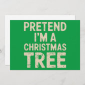 クリスマスツリーの仮装をしているみたいなクリスマスコスチューム シーズンカード (正面/裏面)