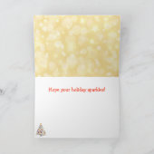 クリスマスツリーの休日に猫 カード (内部)