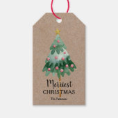 クリスマスツリーの休日のお気に入り ギフトタグ (正面)