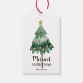 クリスマスツリーの休日のお気に入り ギフトタグ (正面)