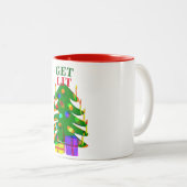 クリスマスツリーの休日のライト点灯magデザイン ツートーンマグカップ (正面右)