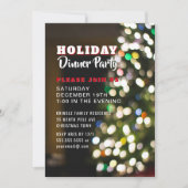 クリスマスツリーの休日の夕食のパーティの招待状 招待状 (正面)