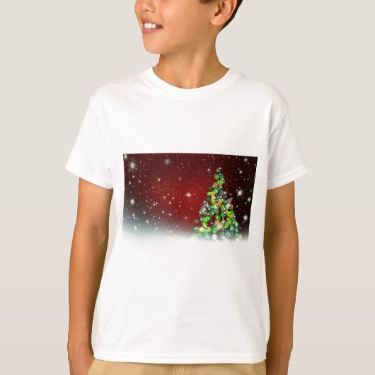 クリスマスツリーの休日の平和愛運命 Tシャツ (正面)