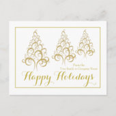 クリスマスツリーの休日の挨拶企業の シーズンポストカード (正面)