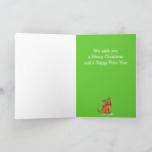 クリスマスツリーの休日の挨拶状のクリーニング シーズンカード (内部)
