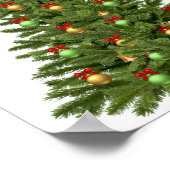 クリスマスツリーの休日クリスマスクリスマスボーブル ポスター (角)