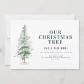 クリスマスツリーの休日引っ越しのお知らせ シーズンカード (正面)