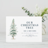 クリスマスツリーの休日引っ越しのお知らせ シーズンカード (スタンド正面)