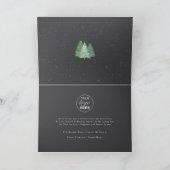 クリスマスツリーの会社のロゴ シーズンカード (内部)